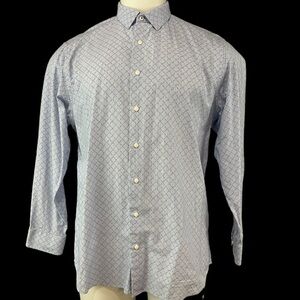 Ben Sherman Shirt Men’s 16.5 Button Collar Tailored Slim Fit Blue (718)